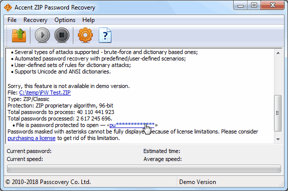 Parallel password recovery torrent file