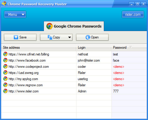 where are the google chrome passwords stored in windows 7